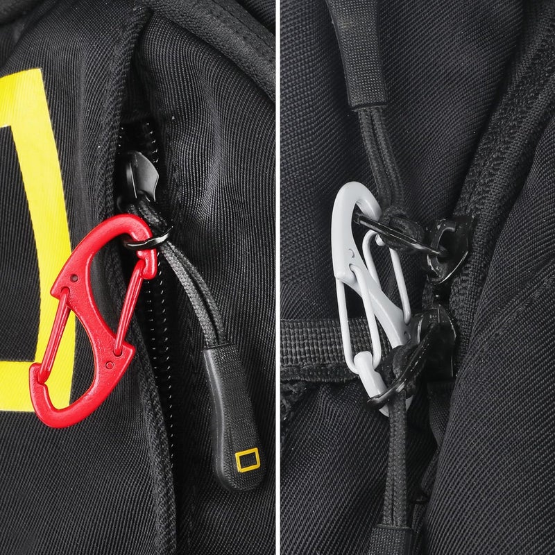 SWATOM 20PCS S Double Sided Mini Carabiner Clip Small Dual Wire Gate Carabiners Keychain Clasp Snap Hooks Tiny Key Clips EDC Accessories for Outdoor Camping Fishing Hiking - Image 5
